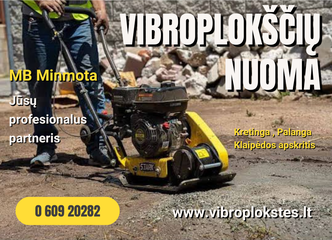 Peržiūrėti skelbimą - Grunto tankintuvų, vibroplokščių nuoma